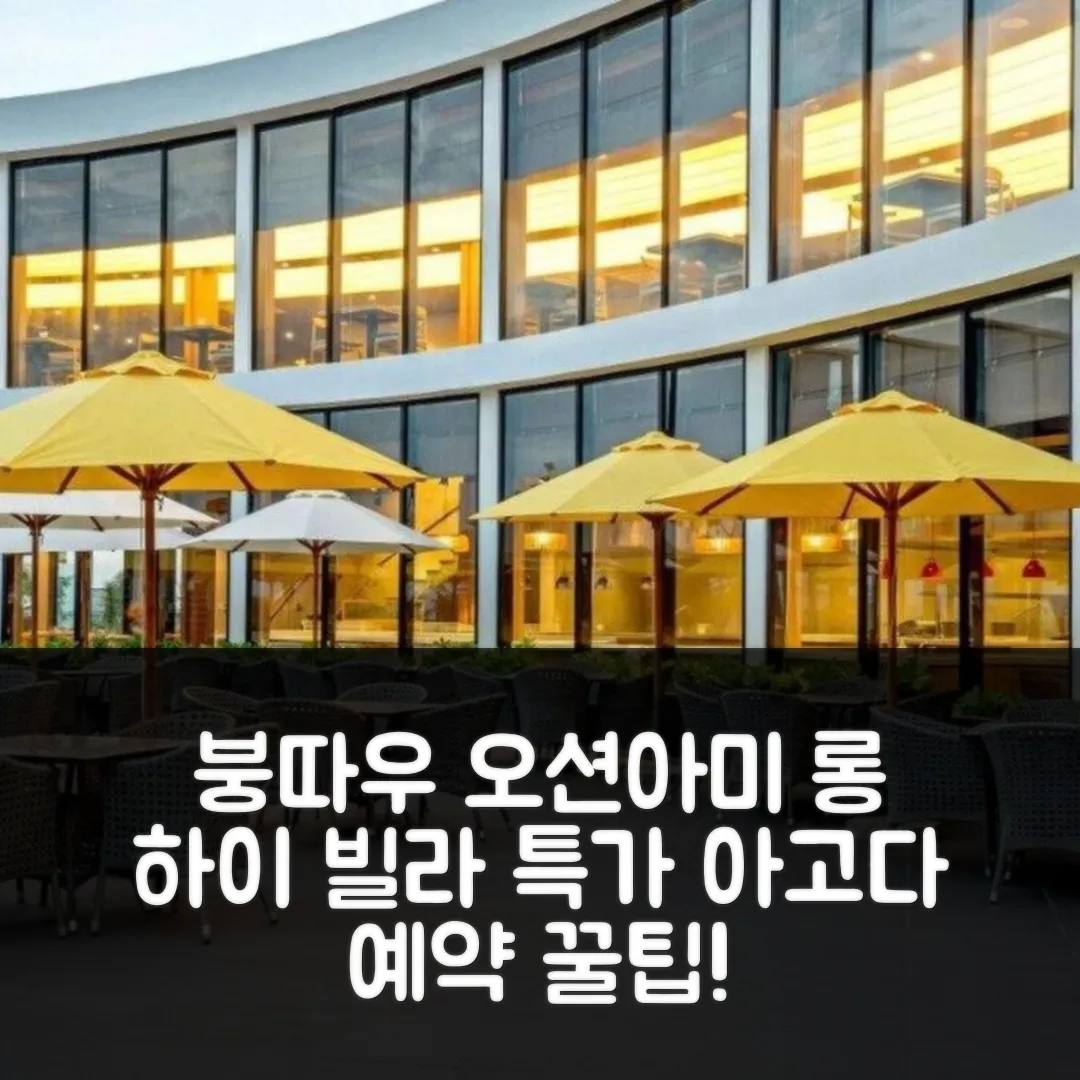 롱 하이 오션아미 빌라, 붕따우 후기 앤 특가 예약 팁